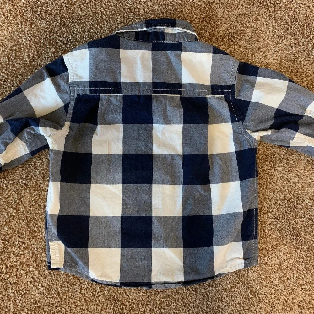 OshKosh B'gosh buffalo plaid long sleeve shirt 6M
